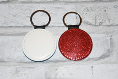 Glitter Circle Keychains for sublimation blank-Sublimation Blank-Elliott Creations