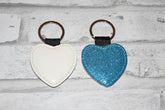 Glitter Heart Keychains for sublimation blank-Sublimation Blank-Elliott Creations