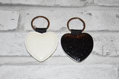 Glitter Heart Keychains for sublimation blank-Sublimation Blank-Elliott Creations