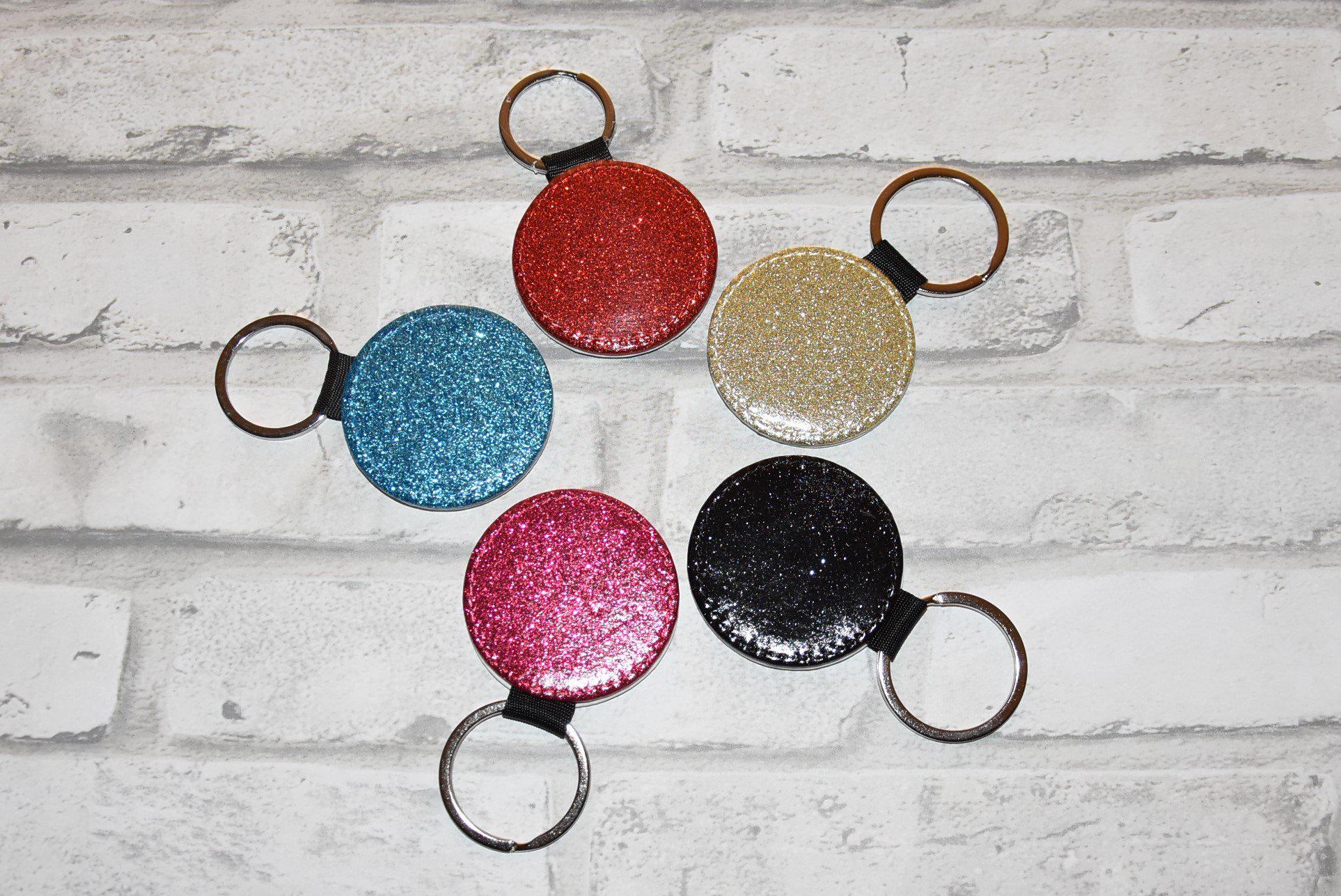 Glitter Circle Keychains for sublimation blank-Sublimation Blank-Elliott Creations