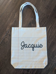 Notebook Tote - Canvas Bag-Blanks-Elliott Creations