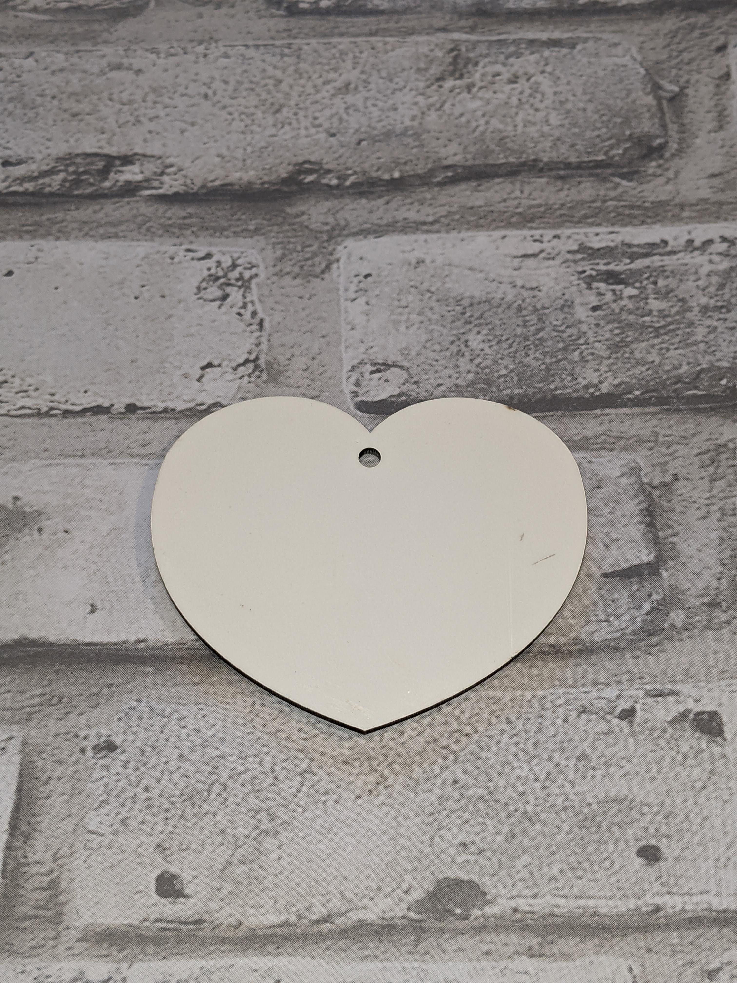 Ornament Heart MDF-Sublimation Blank-Elliott Creations