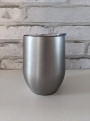 Colored Wine Tumbler with closing lid-Sublimation Blank-Elliott Creations