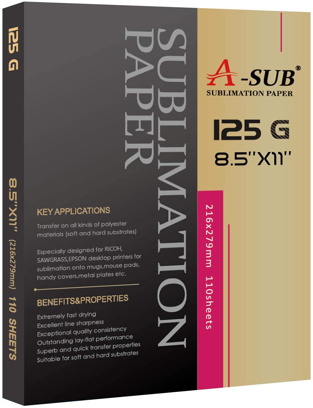 A-Sub Sublimation Transfer Paper 125g-Sublimation Blank-Elliott Creations