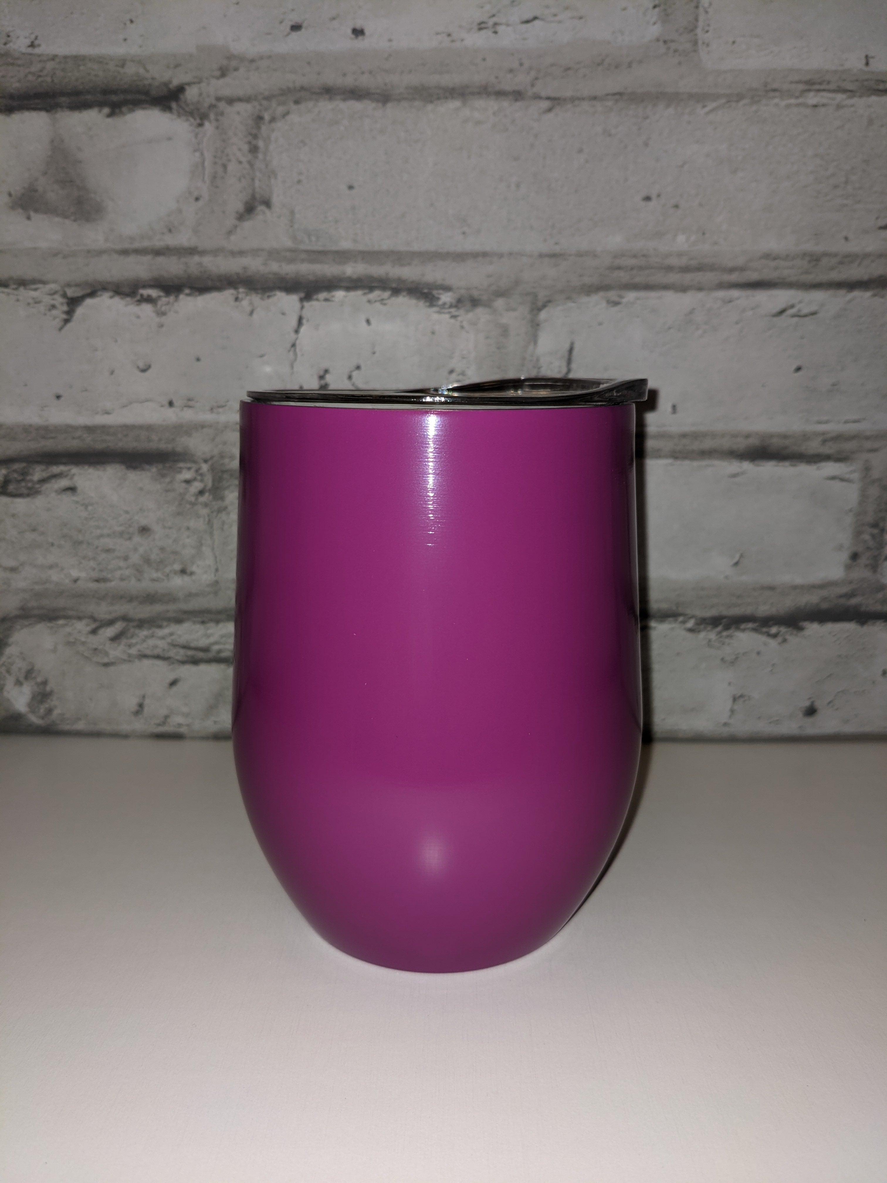 Colored Wine Tumbler with closing lid-Sublimation Blank-Elliott Creations