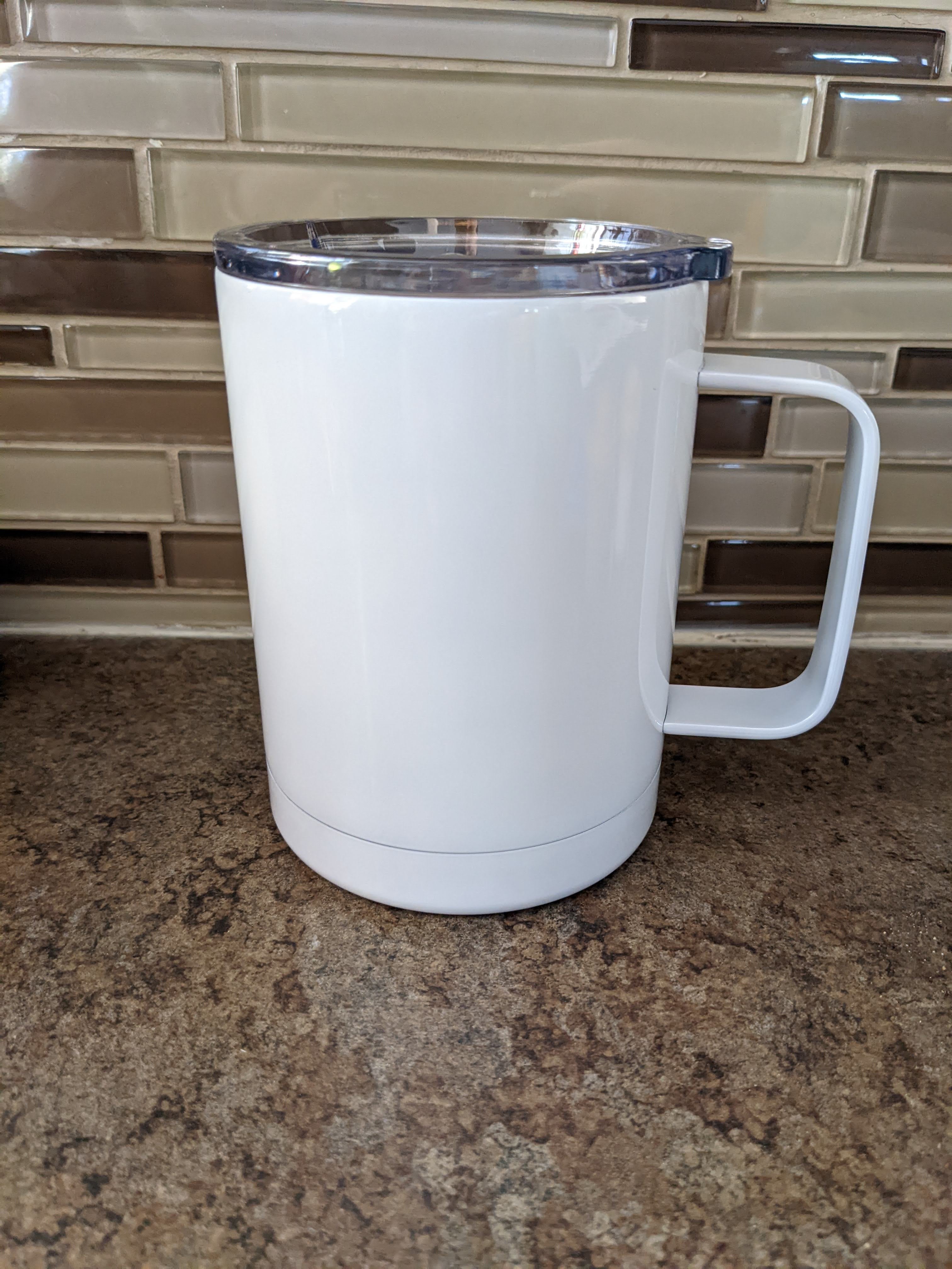12oz Stainless steel coffee mug with sliding lid